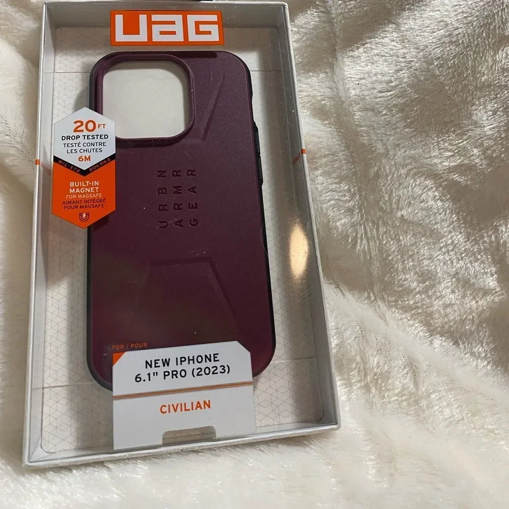 Urban Armor Gear case for iPhone 15 pro in Bordeaux NWT